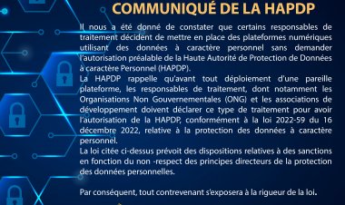 Communiqué de la HAPDP