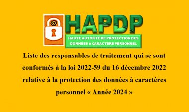 LISTE DES RESPONSABLES DE TRAITEMENT CONFORMES EN 2024